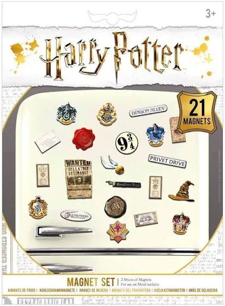 Harry Potter Fridge Magnets, Set of 21 - Official Merchandise