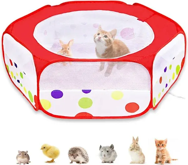 Waterproof Small Animal Playpen - Portable Outdoor Exercise Yard Fence - 45&#034; ...