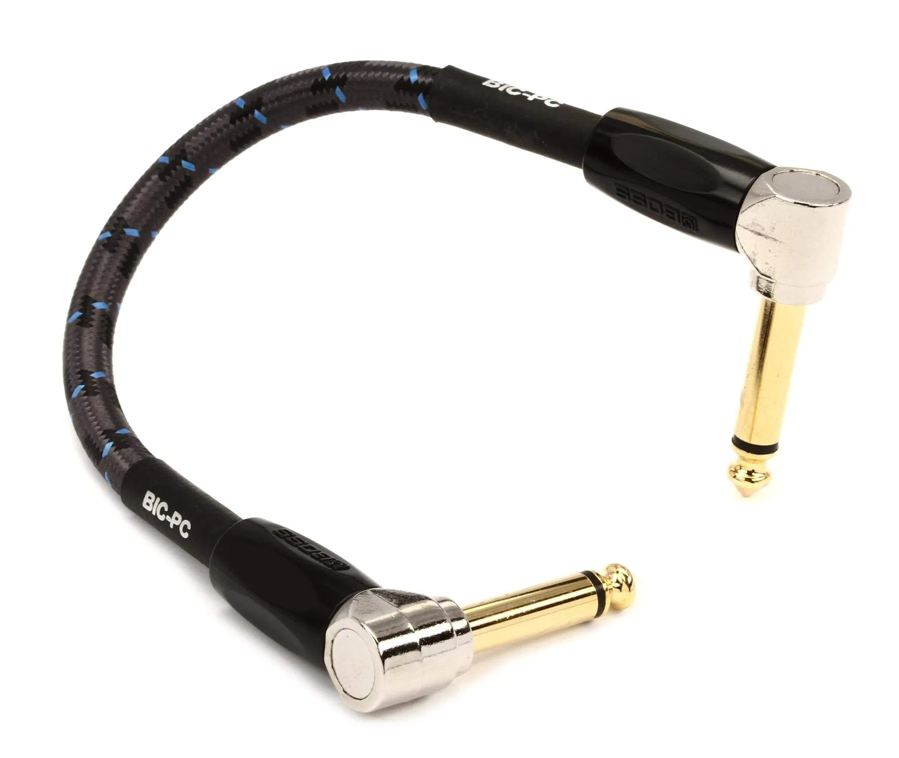 Boss BIC-PC 1/4" TS Right-Angle Patch Cable - 6" | Reverb