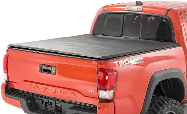 Rough Country 41716501 Soft Tri-Fold Bed Cover | 5' Bed | Dbl Cab | Toyota Tacoma 2WD/4WD (16-24)