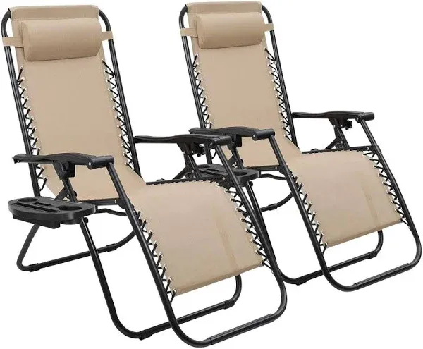 Best Choice Products Set of 2 Zero Gravity Lounge Chair Recliners