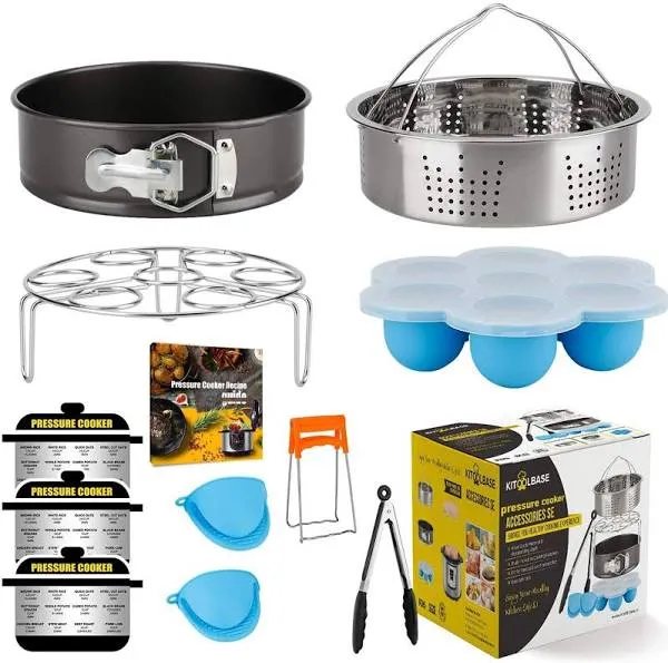 Instant Pot Accessories Set for 6/8 Qt Steamer Basket Cheesecake Pan Egg Trivet