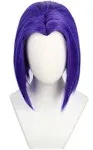 Codeven Short Hair Wigs Halloween Costume Cosplay Wig for Women (purple)