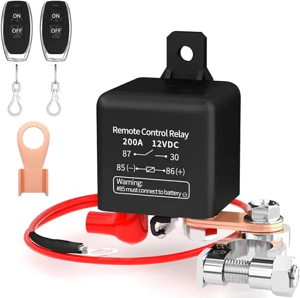 Daier 120A/200A 12V Remote Control Relay Isolator Disconnect Battery Switch