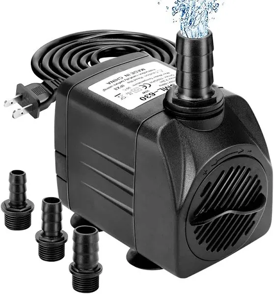 🔥GROWNEER 550GPH Submersible Pump 30W Ultra Quiet Fountain Water Pump 2000L/H🔥