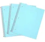 Spiral Durable Notebooks, 3 Pack (1 Subject, Wide Ruled)