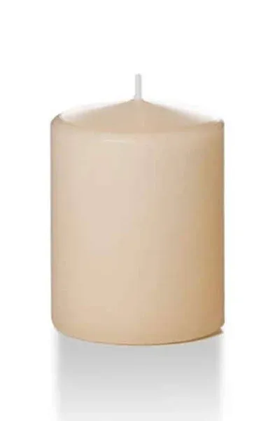 yummi 2.25" x 5" Sandstone Slim Round Pillar Candles - 4 per Pack