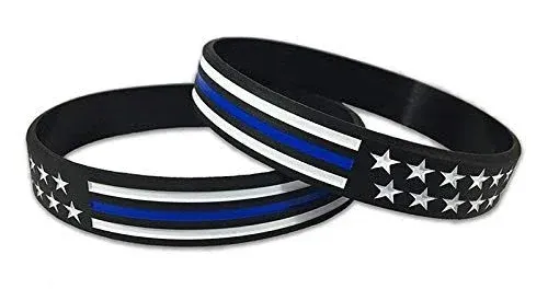 Thin Blue Line American Flag Bracelet