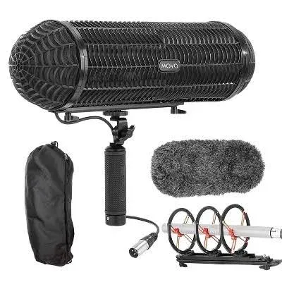 Movo BWS1000 Blimp Wind &amp; Vibration Protection System for Shotgun Microphones