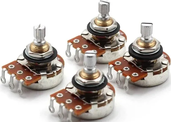 Bourns 500K Short Split Shaft Audio Taper Potentiometers