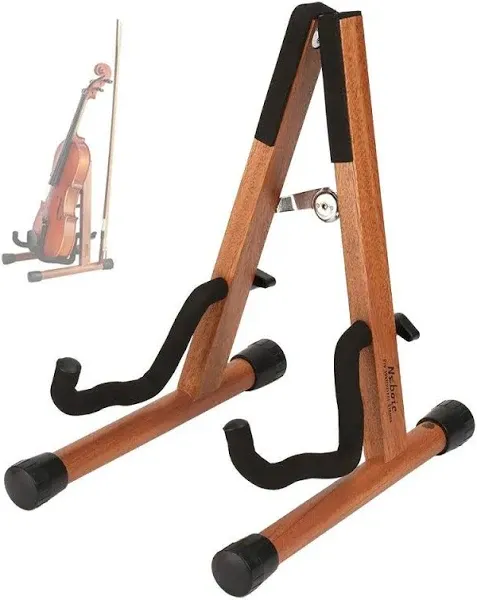  Ukulele Stand, Wood Violin Stand with bow holder, Wooden Stand for Mini Cherry