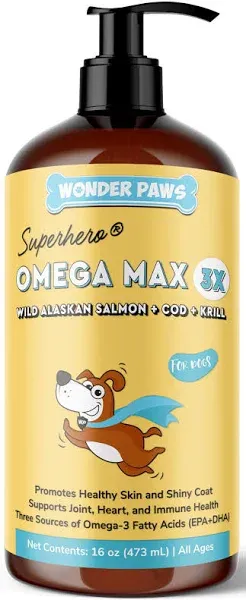 Wonder Paws Fish Oil For Dogs - Omega 3 For Dogs From Alaskan Salmon, Cod &amp; Kril