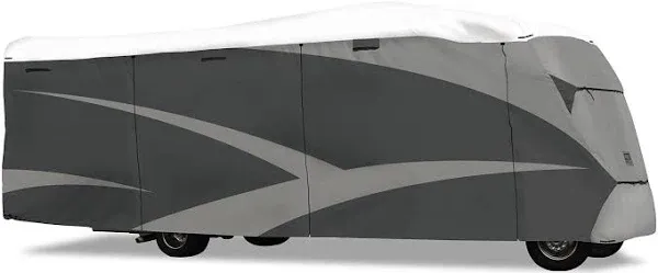 ADCO 36813 Designer Series Olefin HD Class C Motorhome Cover 23' 1" - 26', Gray/White