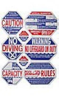 TGPS1001 California Pool and Spa 8-Way Safety Sign