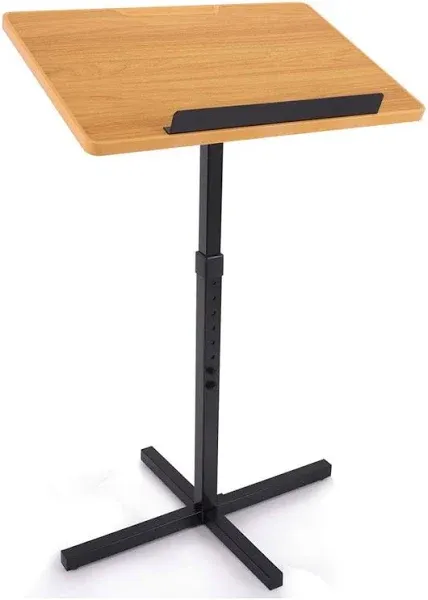 Pyle Portable Adjustable Lectern Presentation Podium Stand with Laptop Holder