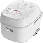 Toshiba Mini Rice Cooker, 3 Cups Uncooked Small Rice Cooker, Steamer & Warmer, With Fuzzy Logic And One-Touch Cooking, 24 Hour Delay Timer And Auto Keep Warm Feature, White