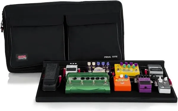 Gator Cases Pro Size Wood Pedal Board with Nylon Carry Bag with External Pocket | 30 x 16" (GPT-PRO)