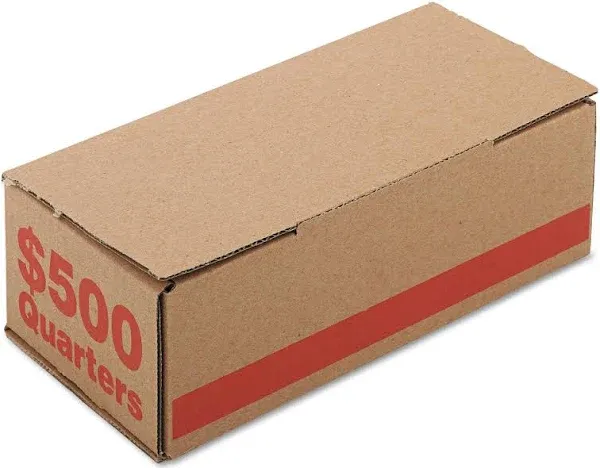 Pm Company Corrugated Orange Coin Storage and Shipping Boxes (Case of 50)