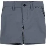 Hurley H2O-Dri Shorts Boys Size 18 Gray Inseam 10.5 Flat Front Chino Stretch NEW