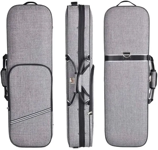 adm 4/4 Full Size Violin Case Oblong Violin Hard Case with Built-in Hygrometer,Super Lightweight Portable with Carrying Straps