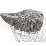 ⭐️Skip Hop Shopping Cart &amp; High Chair Cover Gray Feather Chevron Take Cover NEW