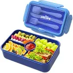 Bento Lunch Box for Kids - Leakproof Large Bento-Style with 4 Compartments Po...