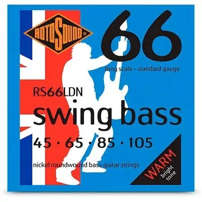 Rotosound RS66LDN Swing Bass 66 Nickel Roundwound Long Scale Bass Strings 45-105