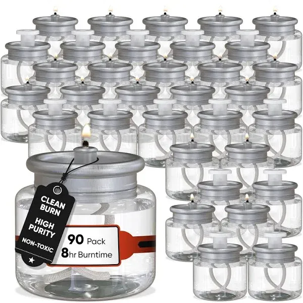 Disposable Liquid Candles - Oil Tea Lights with Extended 8 Hour Burn Time - Drip