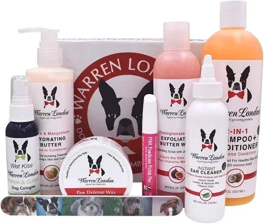 Warren London Dog Products Gift Boxes | Pet Presents Containing Multiple Luxury Spa Products | Birthday Box For Dog | Christmas Gifts For Dog | New Puppy Present Gift Idea | Original Gift Box