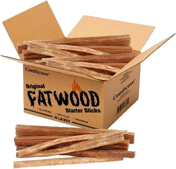 10 lbs. Fatwood Fire Starter Sticks Camping Essentials | Great Fire 10.0 Pounds