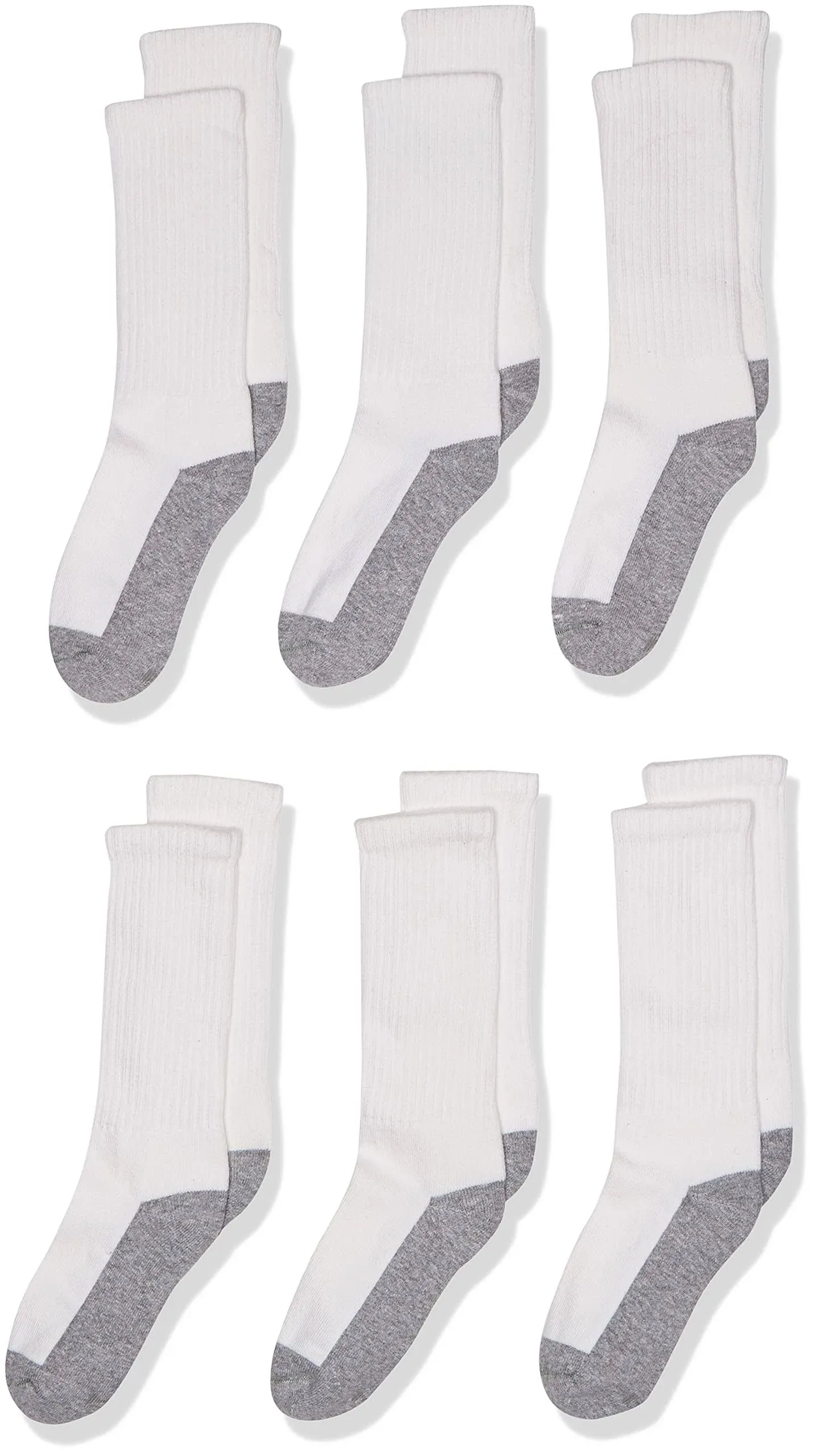 Jefferies Socks Boys Seamless Toe Athletic Crew 6-Pack