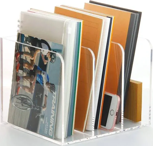 SANRUI Clear Acrylic Magazine File Holder