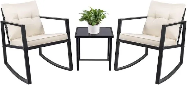 Devoko 3 Piece Rocking Bistro Set