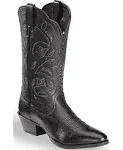 Ariat Womens Heritage Western R-Toe Boot - Black