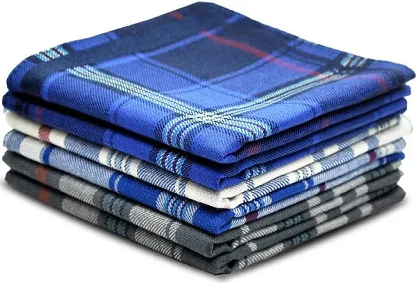 Men&#039;s Soft Cotton Handkerchiefs - Pack of 6 Assorted Colors - 16&#034; x 16&#034; Gift Set