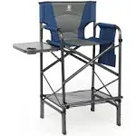 EVER ADVANCED Tall Folding Chair 30.7&#034; Seat Height Directors Chair High Foldable