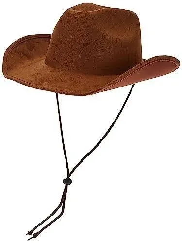 Forum Novelties Faux Suede Adult Cowboy Costume Hat, Brown, One Size (R)