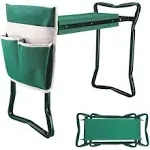 BDL Garden Kneeler Seat with Upgraded Thicken Kneeling Pad and 1 Large Tool Pouch, Foldable Stool 330lb Capacity-Protects Your Knees, Clothes from Dirt & Grass Stains