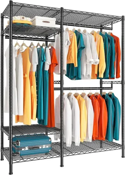 Raybee 650lbs Heavy Duty Rolling Clothes Rack