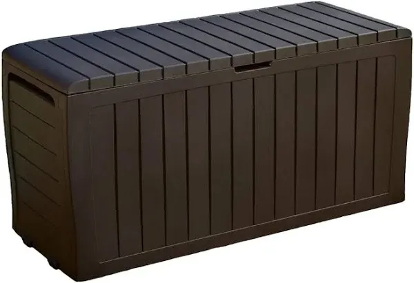 Keter Marvel Plus 71 Gallon Resin Outdoor Storage Box for Patio Furniture Cushio