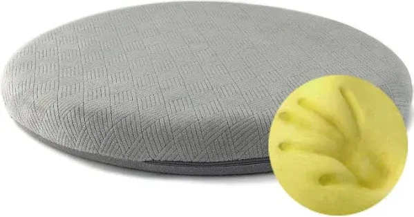  Memory Foam Seat Cushion Anti-Slip Soft Round Stool Cushion Chair 16 Inch Gray