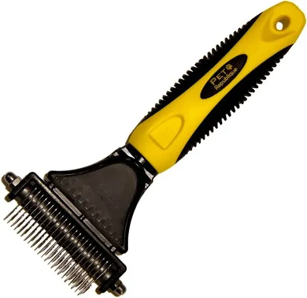 Dog Dematting Tool – Matt Splitters for Dogs, 12+23 Teeth, Black, Yellow 