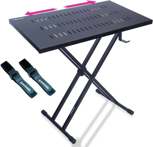 Liquid Stands Expandable DJ Table Stand Portable Audio Mixer Stand - DJ Stand for Laptop & Controller - Midi Keyboard Stand & Synth Stand - DJ Booth Portable X Style Keyboard Stand & Tabletop DJ Desk