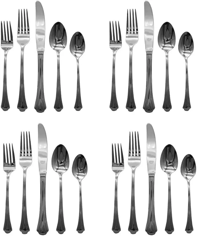 Gorham Nouveau 18/8 Stainless Steel 20pc. Flatware Set (Service for Four)