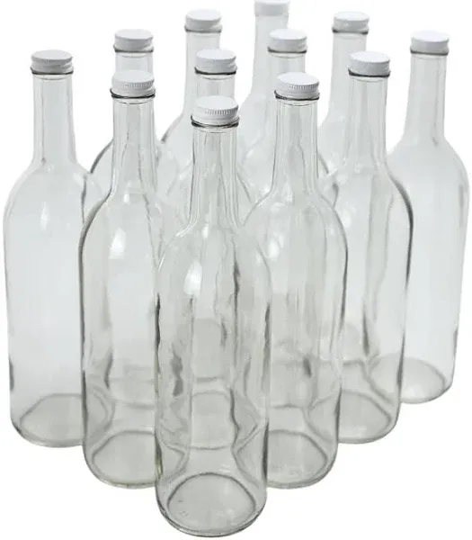 - W5 Wine Bottles, Bordeaux Liquor Bottles, Clear Wine Bottles, 750 Ml Empty ...