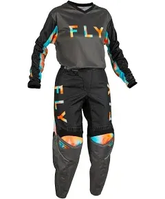 Fly Racing 2023 Women's F-16 Black/Grey Moto Gear Set - Pant and Jersey Combo