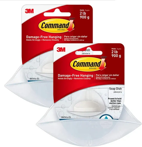 Command Soap Dish 2-Pack BATH-14