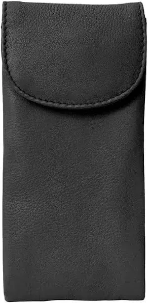 ili New York 6470 Leather Double Eyeglass Holder