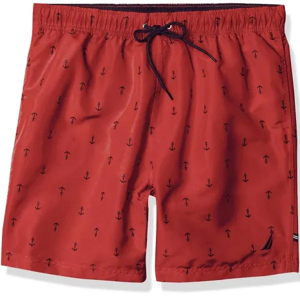 Nautica Men's Anchor Print Swim Trunks