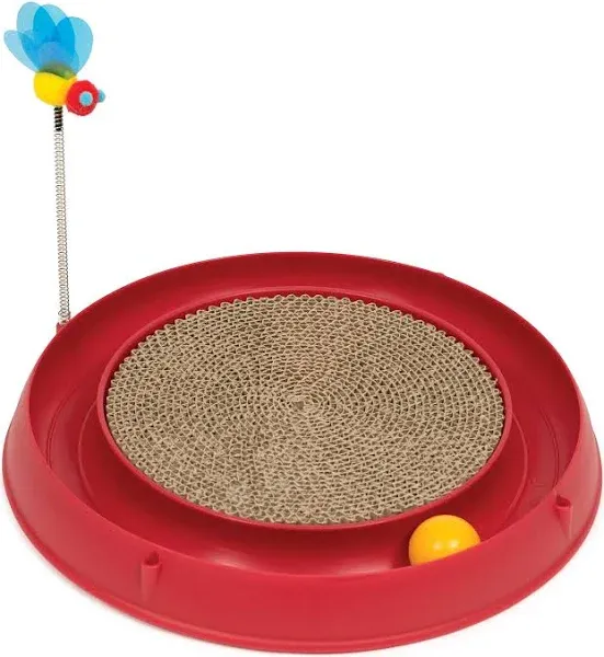 Catit Play Circuit Ball Cat Toy with Scratch Pad